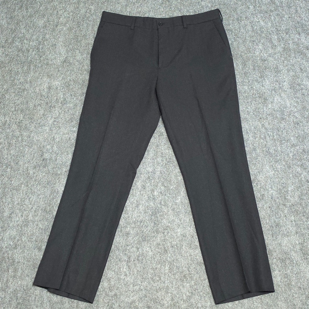 Ralph Lauren Black Label Charcoal Wool Dress Pants Straight Leg Mens size 32x29